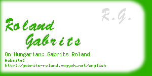 roland gabrits business card